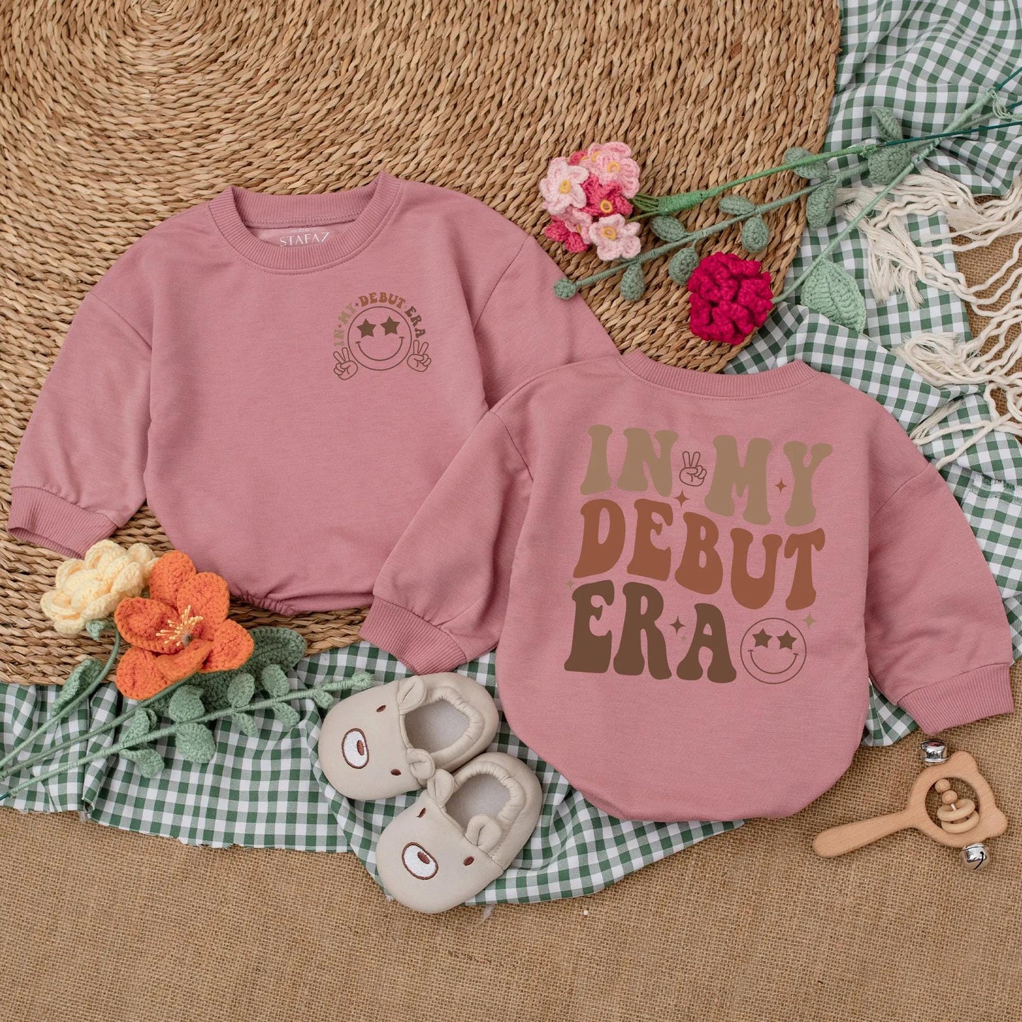 In My Debut Era Baby Romper Newborn Bodysuit Coming Home Outfit Gender Neutral Soft Baby Announcement Pregnancy Reveal Shower Gift