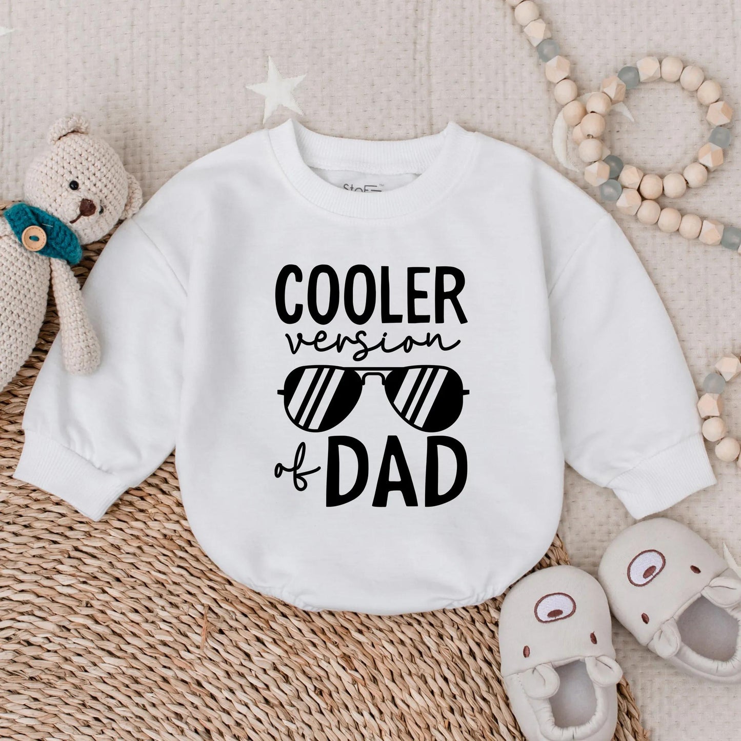 Cooler Dad Bubble Romper Cute Baby Boy Bodysuit First Father's Day Gift Funny Kid Outfit Soft Infant Clothes