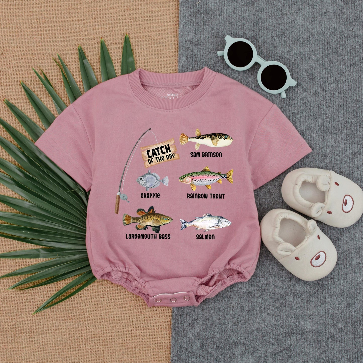Catch of the Day Baby Romper Funny Fishing Outfit for Baby Boy Summer Romper First Fish Buddy Gift