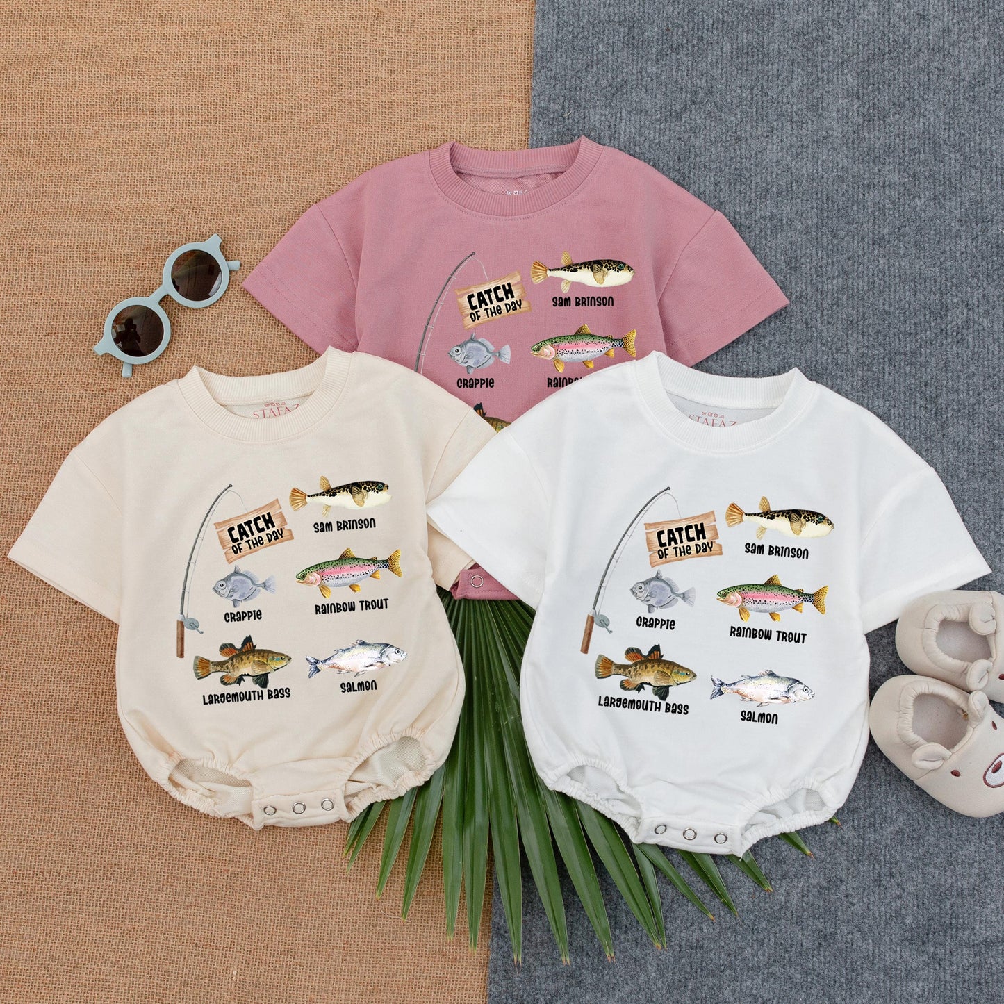 Catch of the Day Baby Romper Funny Fishing Outfit for Baby Boy Summer Romper First Fish Buddy Gift