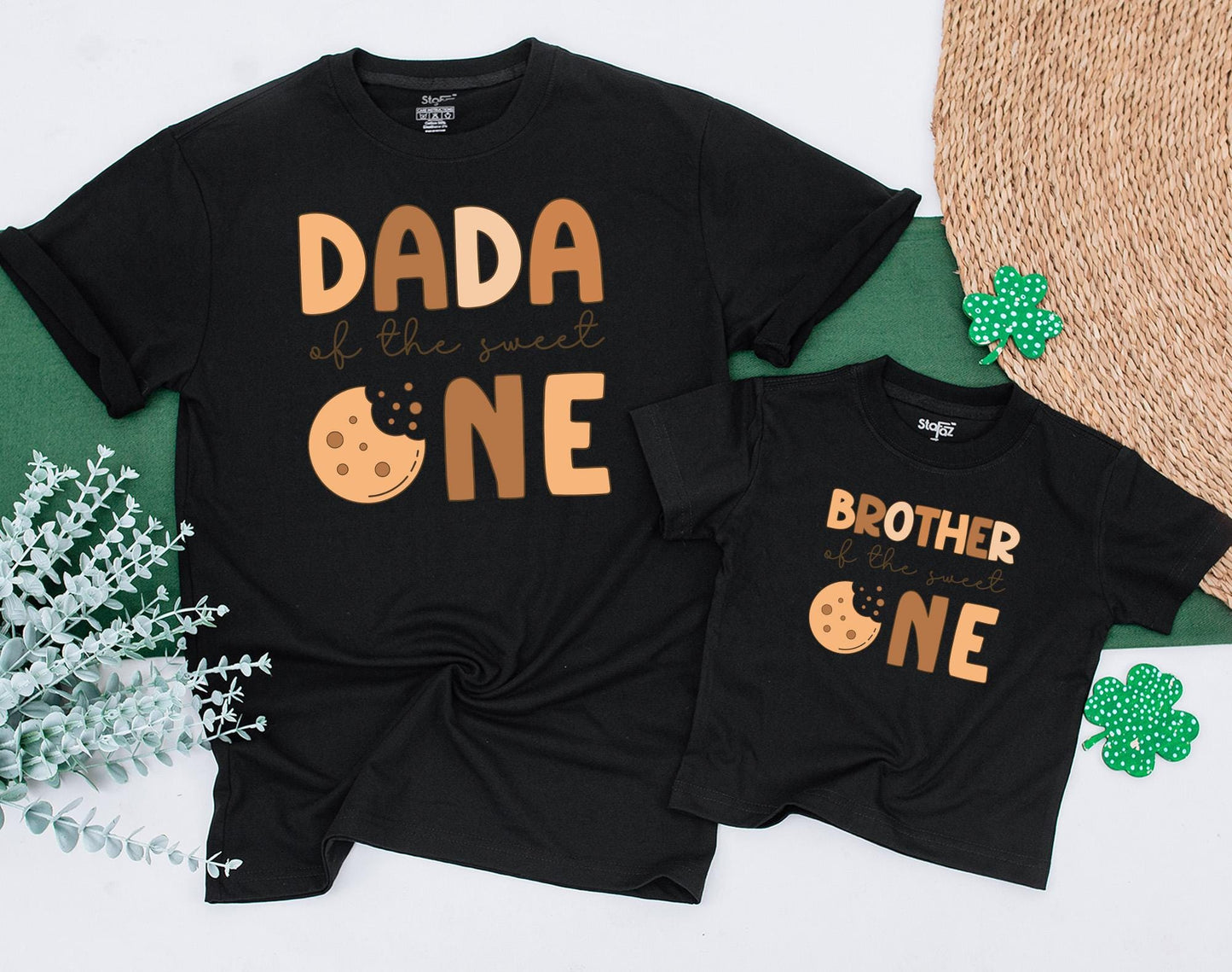 Sweet One Cookie Milk Birthday Shirt Family Matching Outfits Baby Bodysuit Mommy Me Cookie Party Theme