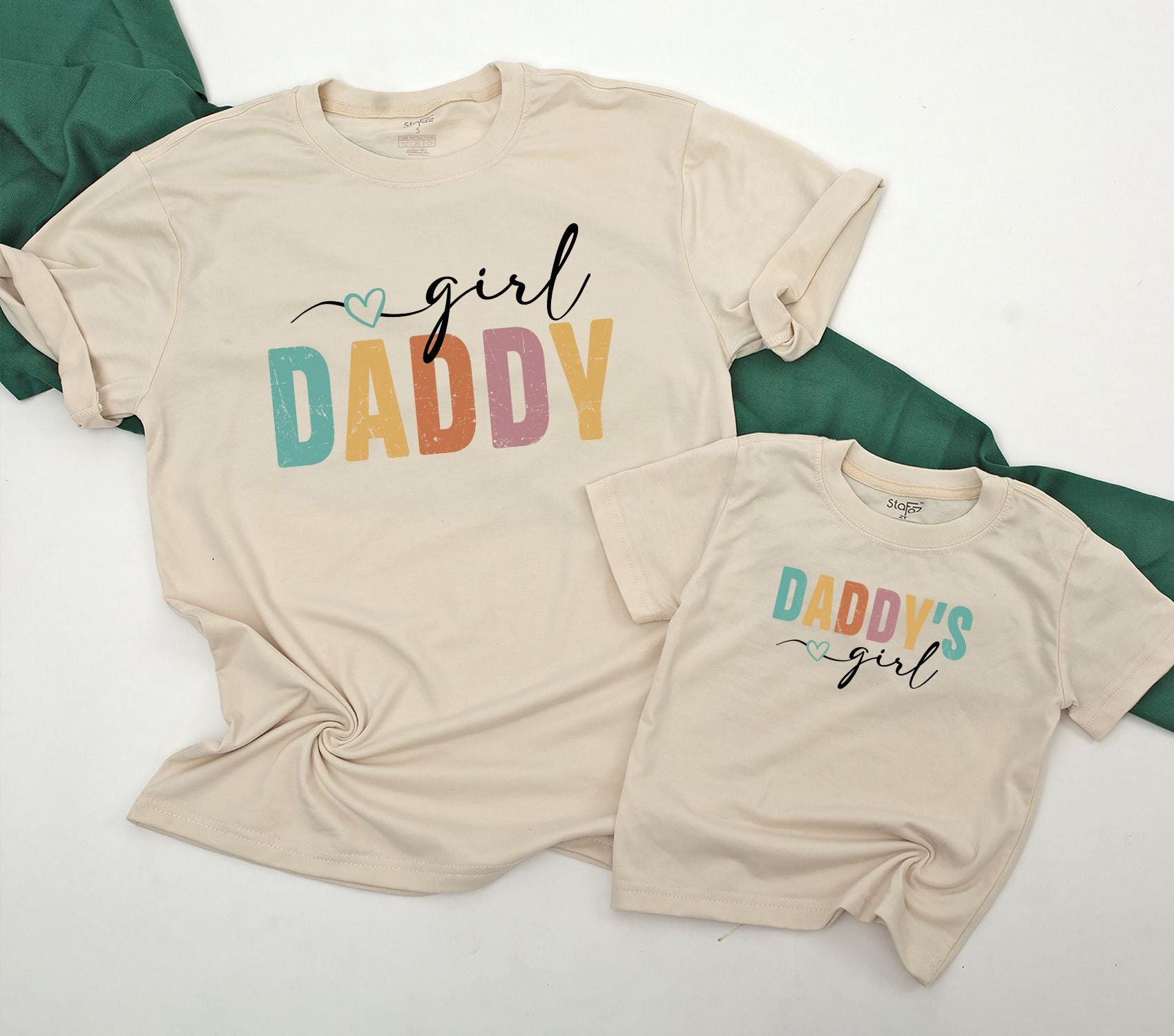 Girl Daddy and Daddy's Girl Matching Family Outfits Toddler Tee Baby Romper for Fathers Day Gifts Dad Daughter Love