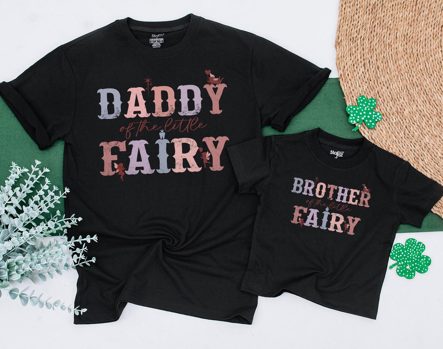 Personalized Floral Fairy First Birthday Matching Shirts for Mom Baby Girl Whimsical Ethereal Family Garden Party Bodysuit