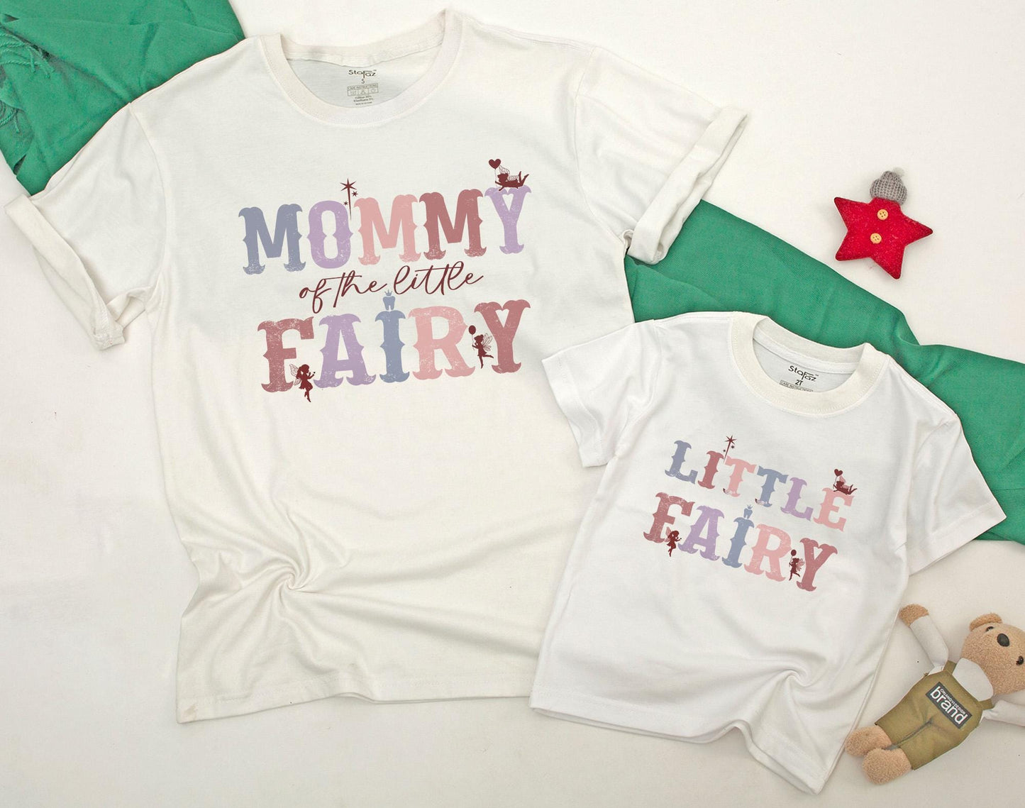 Personalized Floral Fairy First Birthday Matching Shirts for Mom Baby Girl Whimsical Ethereal Family Garden Party Bodysuit