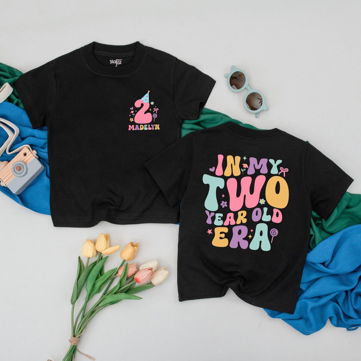 Personalized In My Two Year Old Era Shirt for 2nd Birthday Girl Outfit Toddler Tee Celebration Gift Idea Second Birthday Party Comfortable