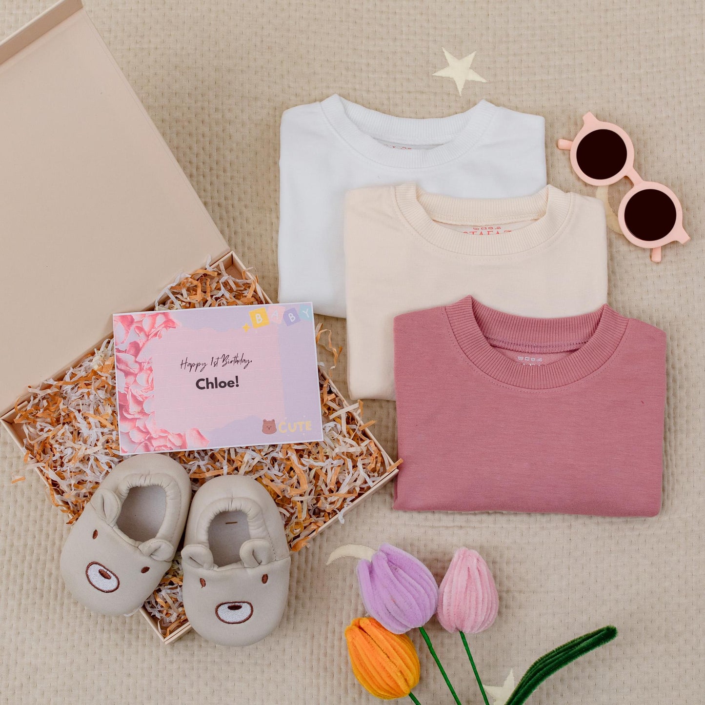 Custom Name One Year Old Era Romper, Retro First Birthday Girl Outfit, Personalized 1st Birthday Babysuit, Peach & Pink Floral Party, 138 chars