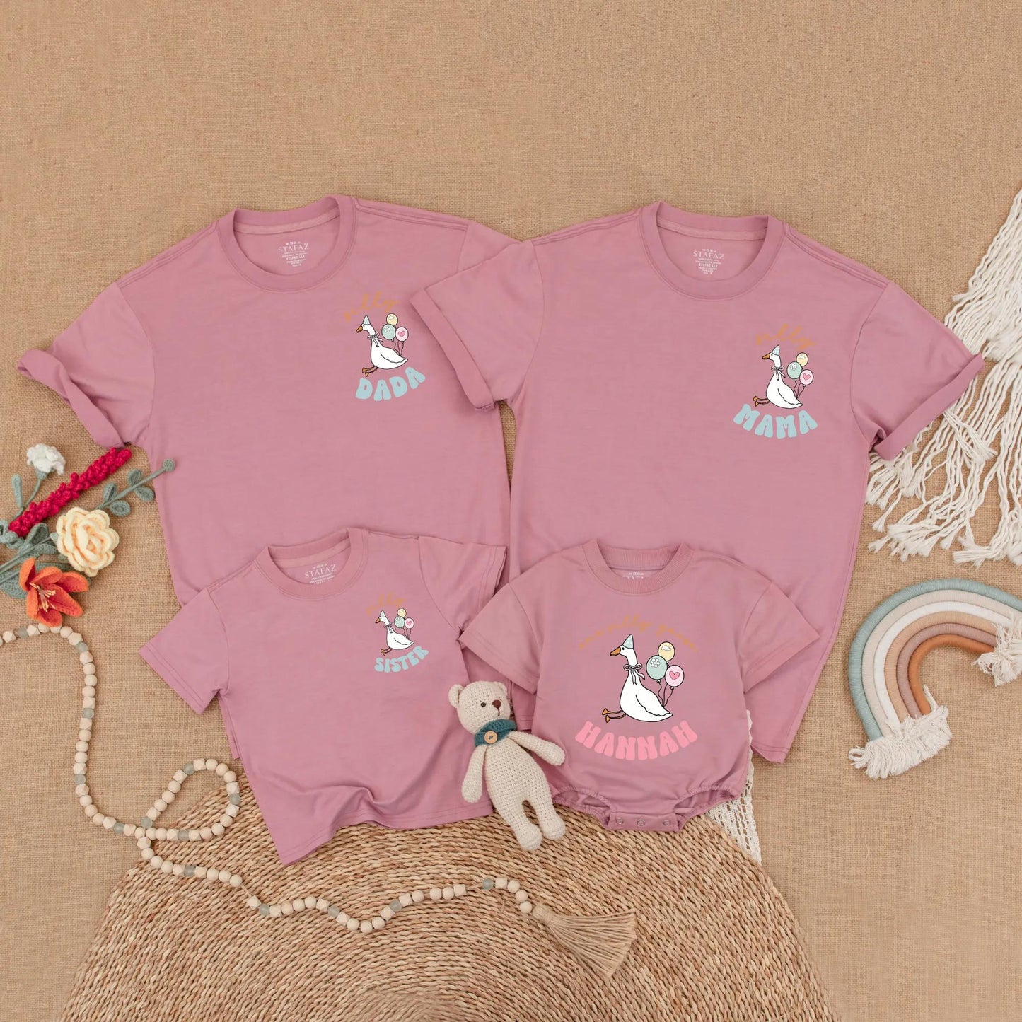 Goose First Birthday Matching Family Shirt Mama Dada Goose Birthday Outfit Cake Smash One Year Old Gift