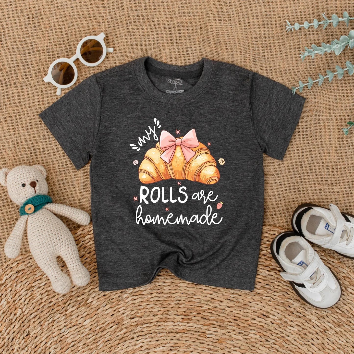 My Rolls Are Homemade Baby Romper Funny Cake Bodysuit Cute Food Outfit for Baby Girl Shower Gift