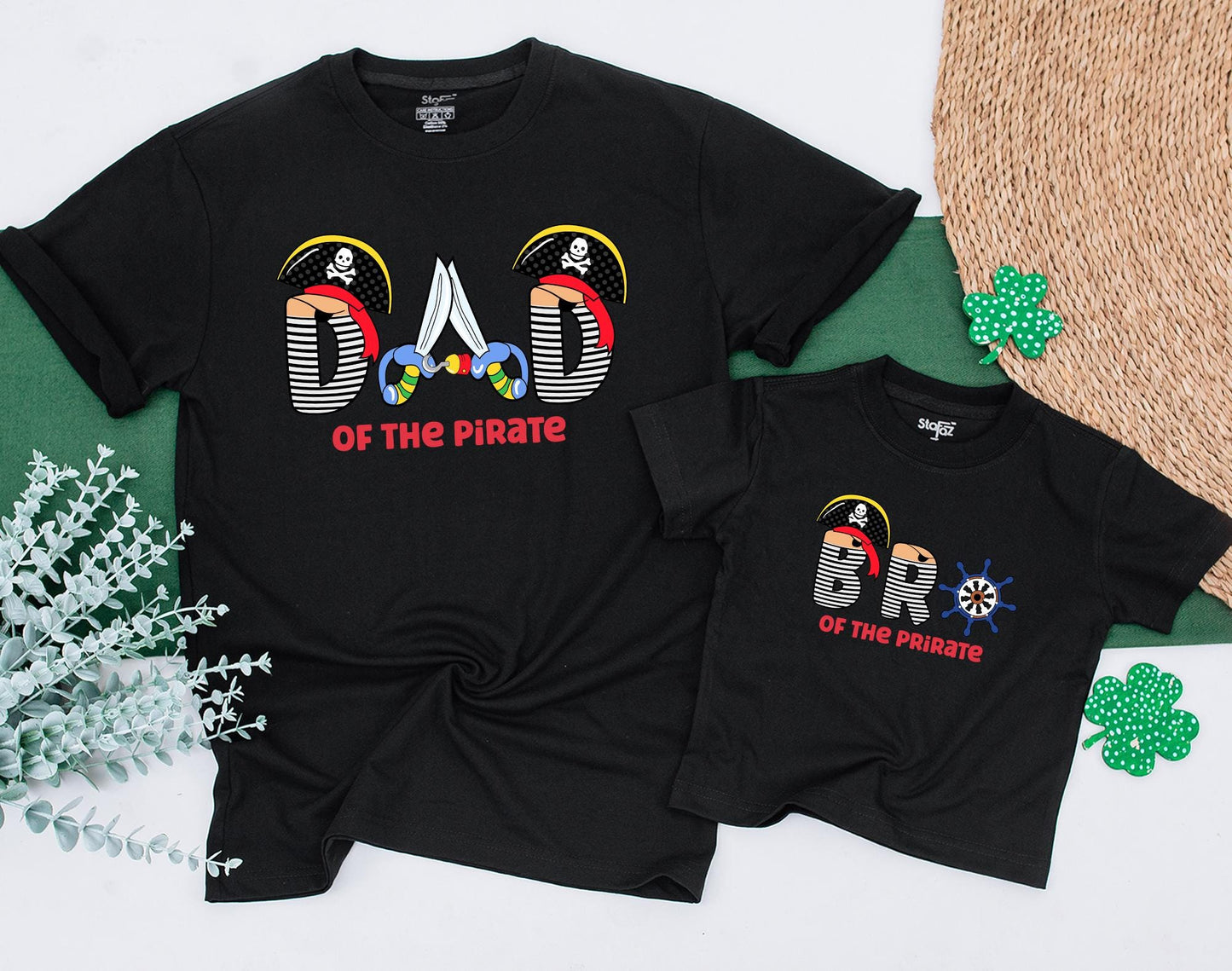 Matching Family Pirate Birthday Shirts: First Birthday Boy Romper, Father & Son Pirate Outfit, Baby Boy Clothes, Custom Pirate Party