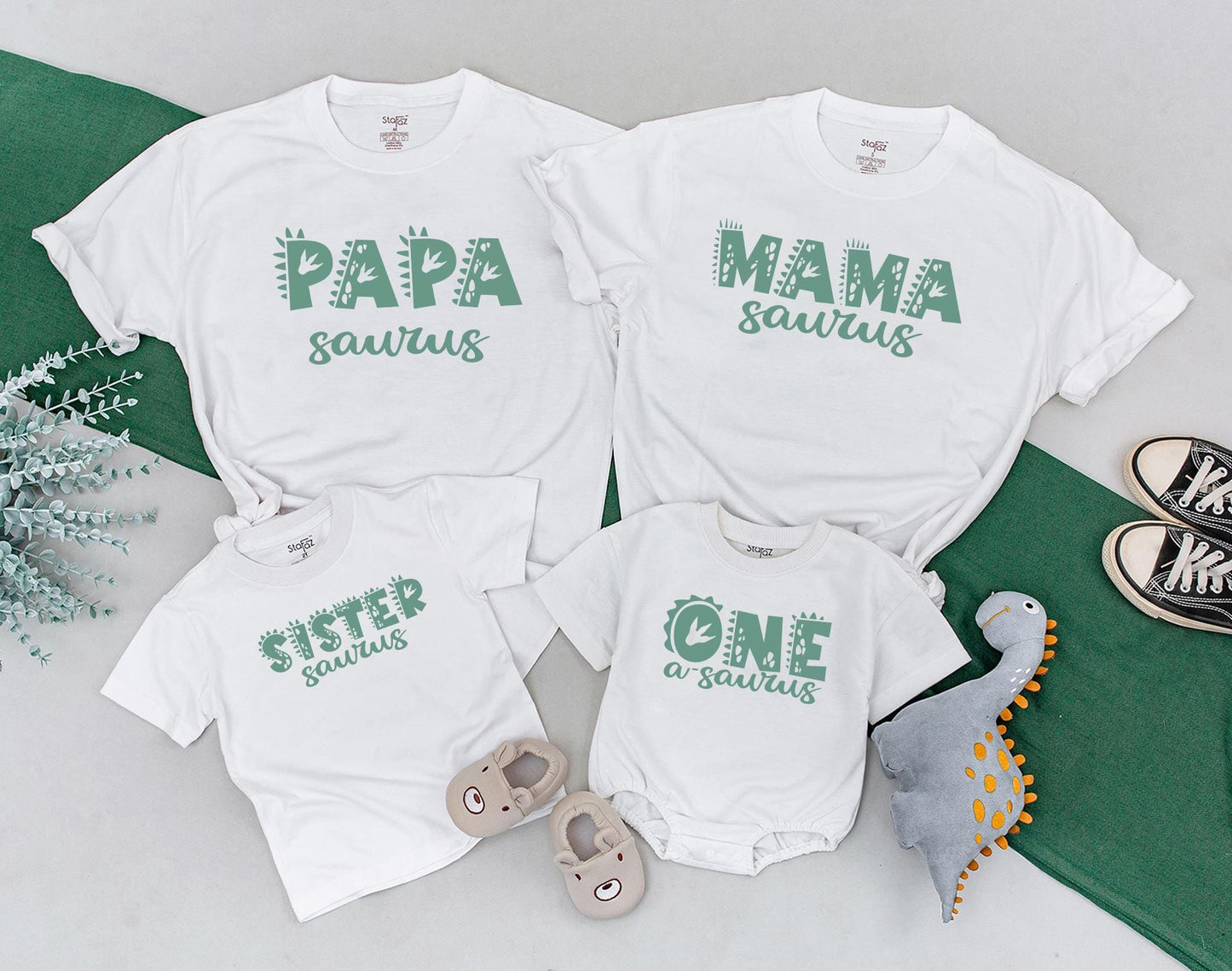 Dinosaur Family Matching 1st Birthday Shirts One-A-Saurus Mommy Me Dino First Birthday Outfit