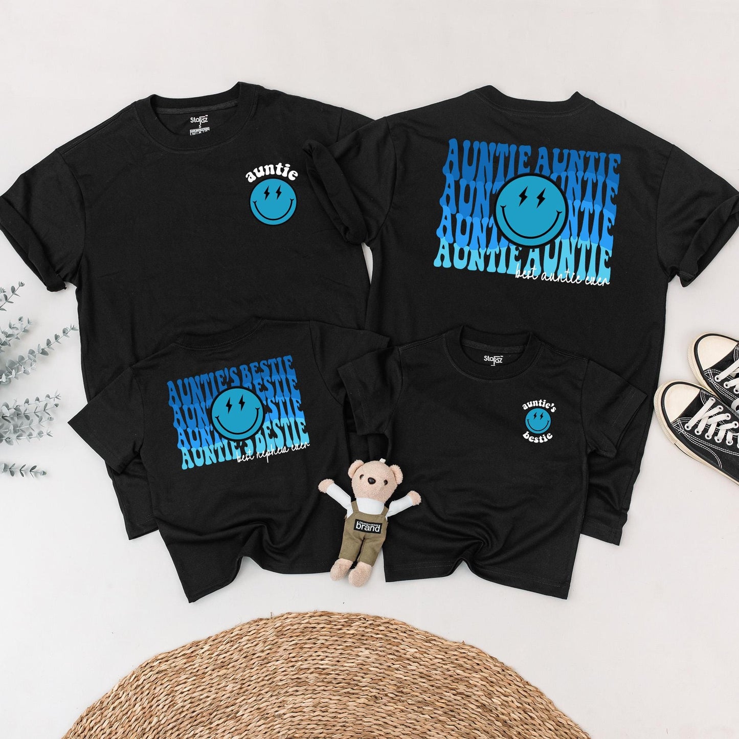 Personalized Auntie's Bestie Matching Outfit, Auntie & Nephew Romper, Cool Aunt Shirt, Baby Boy Gift, Custom Newborn Outfit