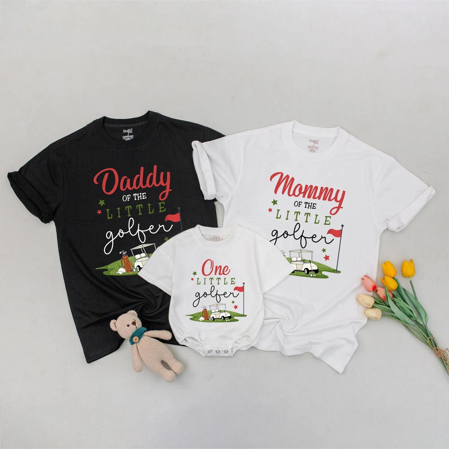 Hole In One 1st Birthday Golf Family Matching Shirts for Mom Dad Boy or Girl, Par Tee Party Outfit, Master Golf Themed Celebration T-shirt
