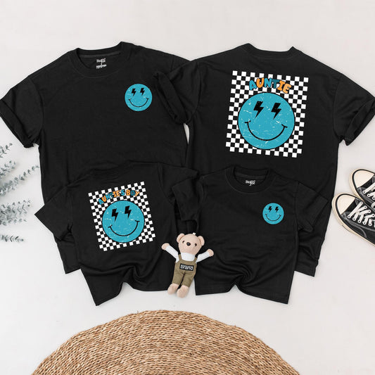 Cool Auntie's Boy Matching Outfit Aunt and Nephew Baby Romper Retro Auntie Shirt Family Matching Gift for Auntie's Little Man