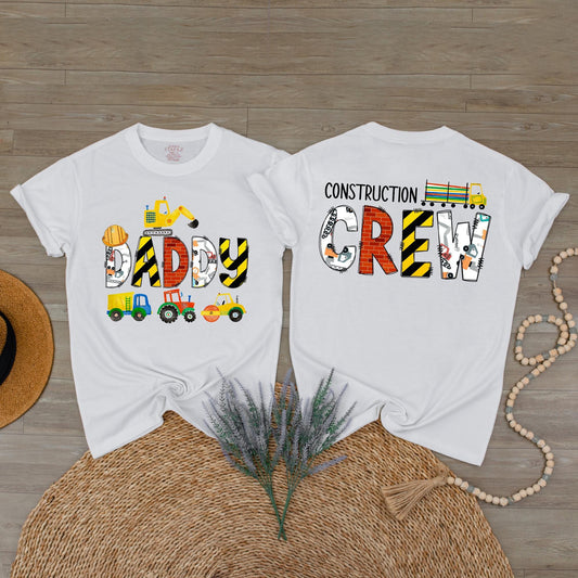 Custom Construction Crew Shirts Digging It Birthday Outfit for Family Matching Truck Lover Baby Mama Dad