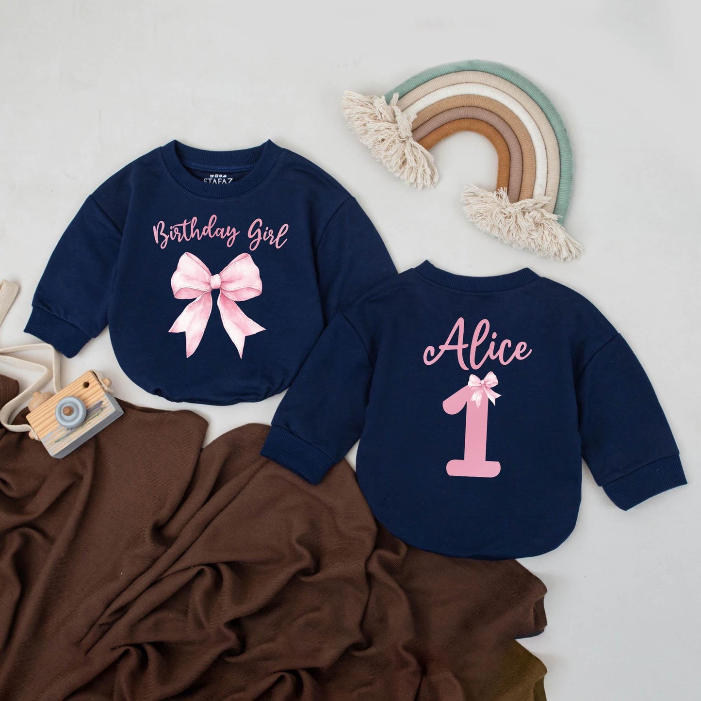 Personalized Bow Birthday Romper ā Retro Girl Outfit, Baby Bubble Romper, Cute Birthday Clothes, Baby Shower Gift