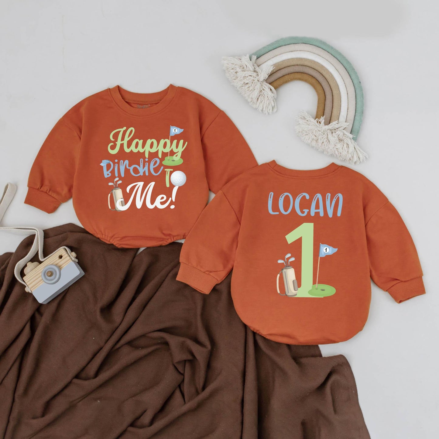 Baby Boy Golf First Birthday Outfit Custom Romper Birdie Party Clothes 1st Birthday Gift for Boys