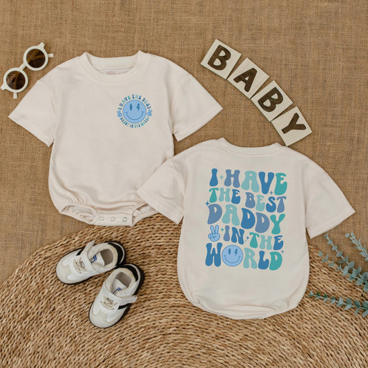 I Have The Best Daddy In The World Baby Romper Newborn Bodysuit Daddy's Little Girl Outfit First Fathers Day Gift New Dad Present