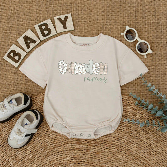 Custom Name Mallard Duck Baby Romper | Personalized Duck Hunting Baby Boy Outfit, Nature Gift, Rustic Baby Shower