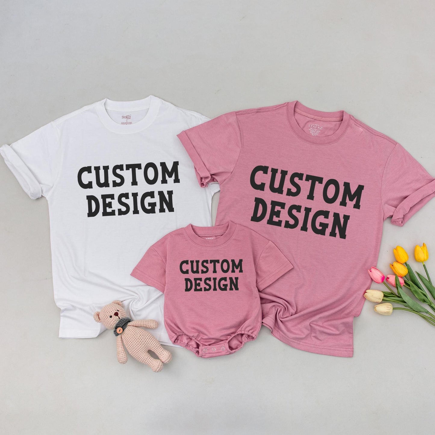 Custom Family Matching T-shirts, Personalized Text Design, Gift Idea, Soft Cotton Family Shirts for Birthdays or Holidays