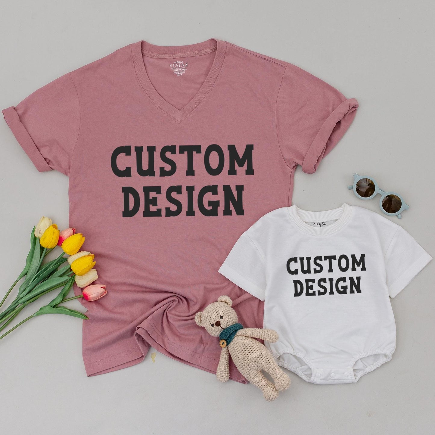 Custom Family Matching T-shirts, Personalized Text Design, Gift Idea, Soft Cotton Family Shirts for Birthdays or Holidays