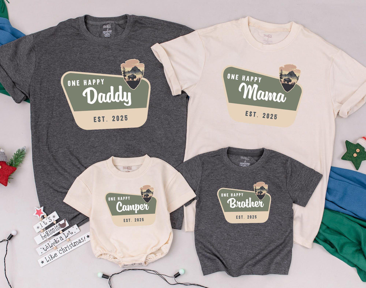 One Happy Camper First Birthday Outfit Matching Family Tees Mommy and Me Vacation Shirts