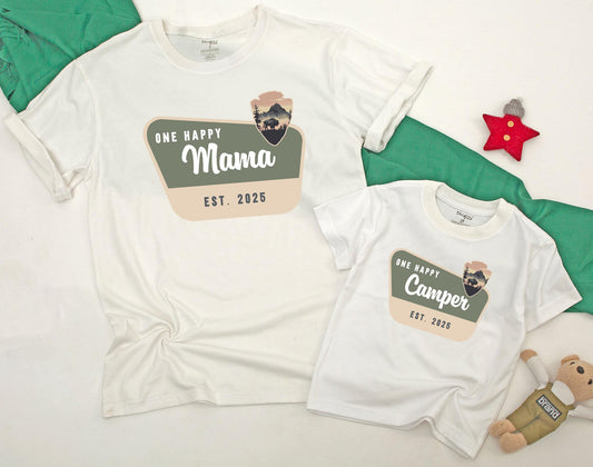 One Happy Camper First Birthday Outfit Matching Family Tees Mommy and Me Vacation Shirts