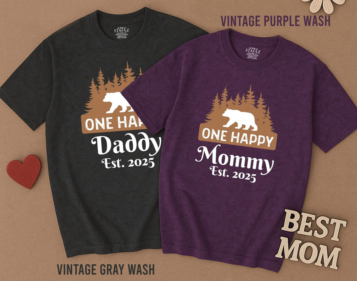 One Happy Camper First Birthday Matching Family Shirts for Baby Boy 1st Bday Outfit and Mommy & Me Tees Comfortable Cotton Celebration