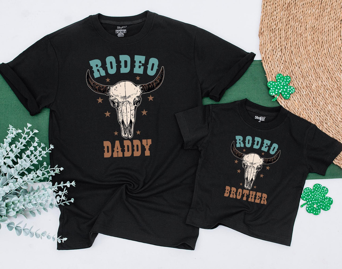 My First Rodeo Matching Family Shirts Baby Bodysuit Toddler Cowboy Cowgirl Outfit First Birthday Wild West Farm Celebration Gift