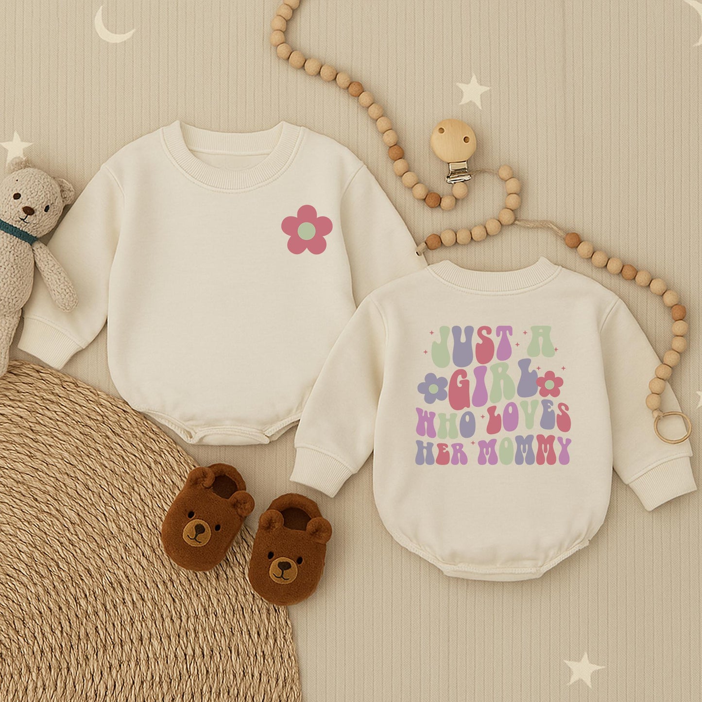 Mama's Girl Romper Cute Baby Girl Outfit Soft Cotton Birthday Gift for Baby Girl Mama's Love Coming Home Outfit