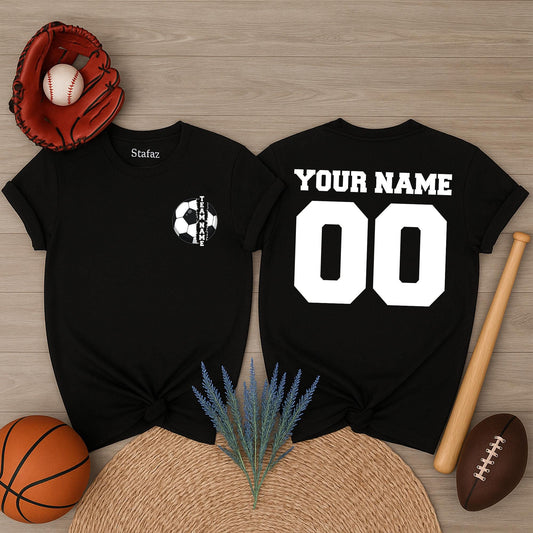 Custom Team Name Soccer Shirt Your Name Game Day Soccer Mom Personalized Player Gift