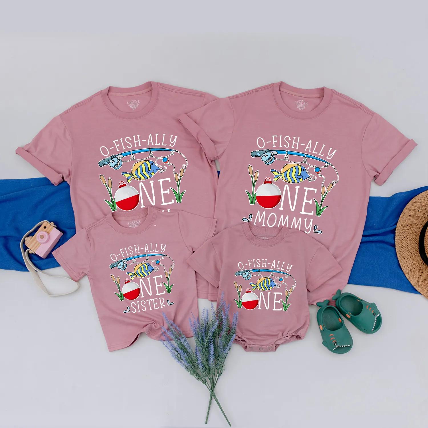 O-Fish-Ally One First Birthday Shirt, Matching Family Fishing Outfits, Baby Boy or Girl 1st Birthday Tee