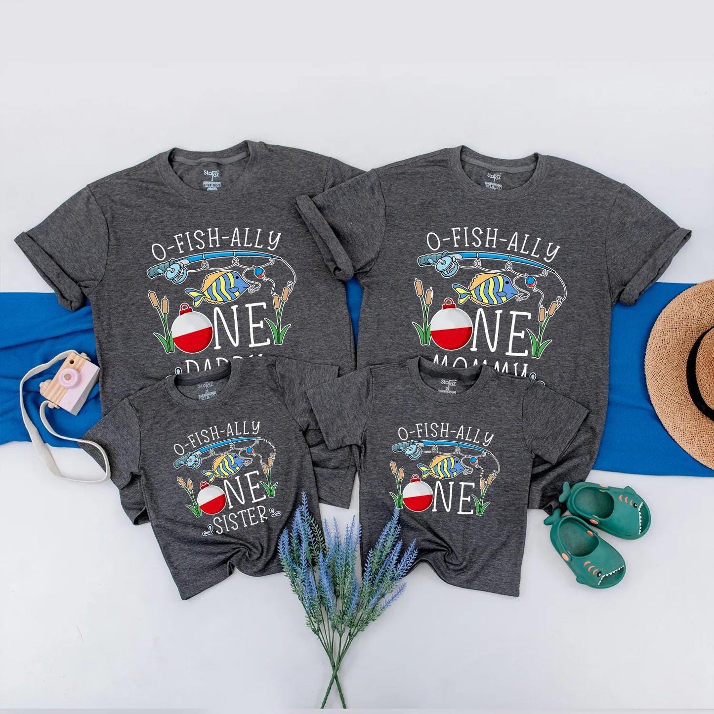 O-Fish-Ally One First Birthday Shirt, Matching Family Fishing Outfits, Baby Boy or Girl 1st Birthday Tee