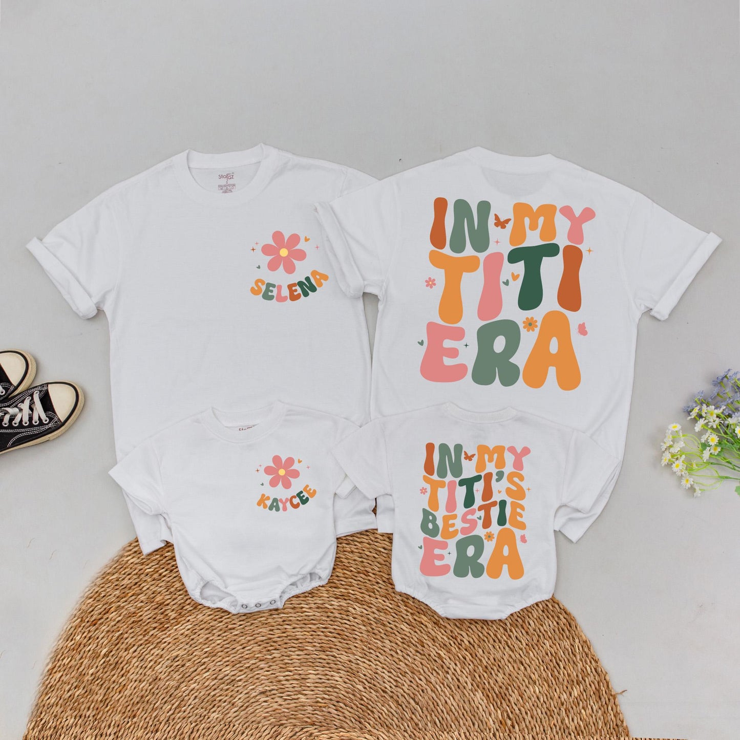 Custom Auntie and Niece Matching Outfit "In My Titi Era" Romper Cute Aunt Gift for Niece Auntie's Bestie