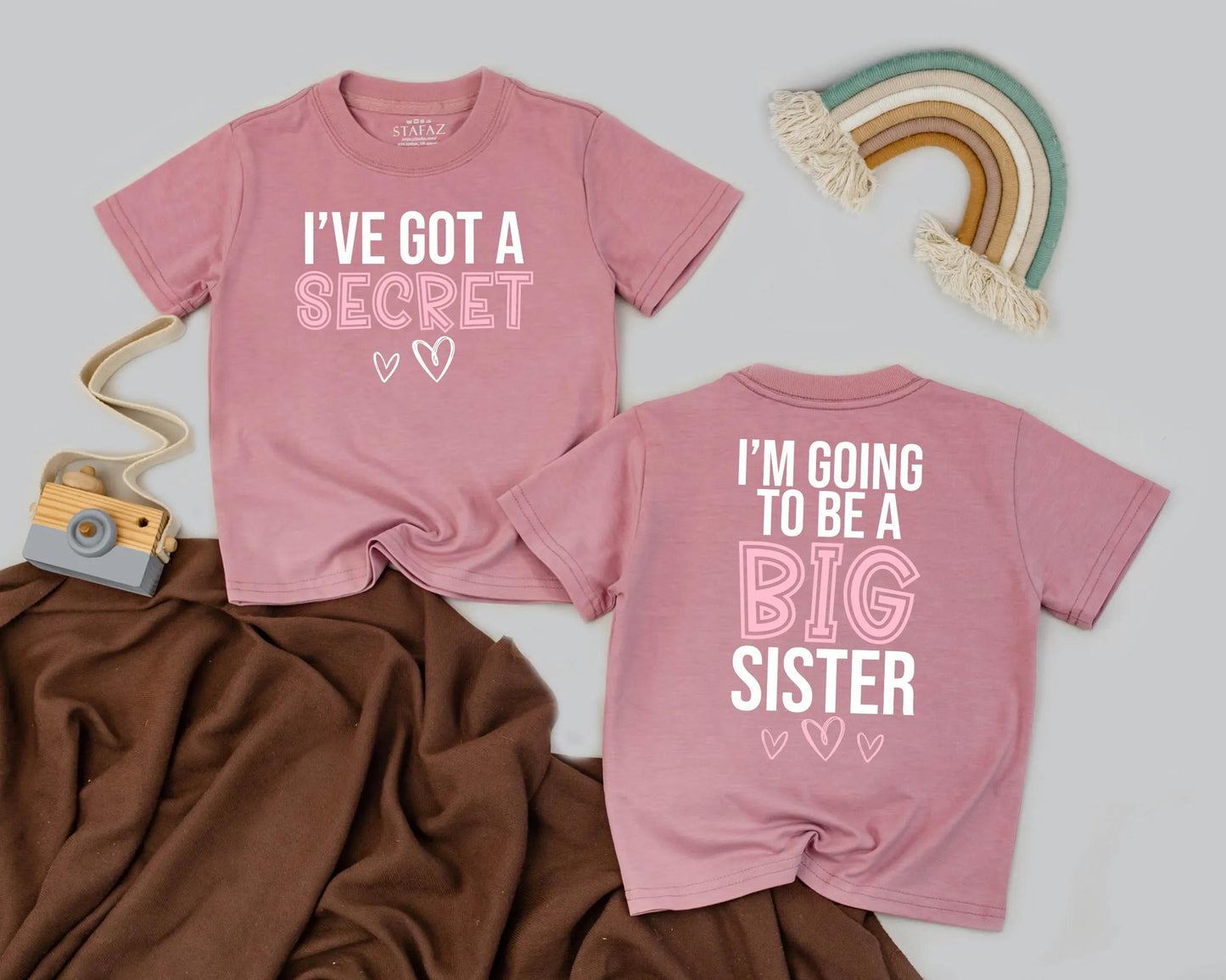 Big Sister Announcement Shirt I’ve Got A Secret Toddler Tee Pregnancy Reveal Girl Cute Sibling Outfit Gift