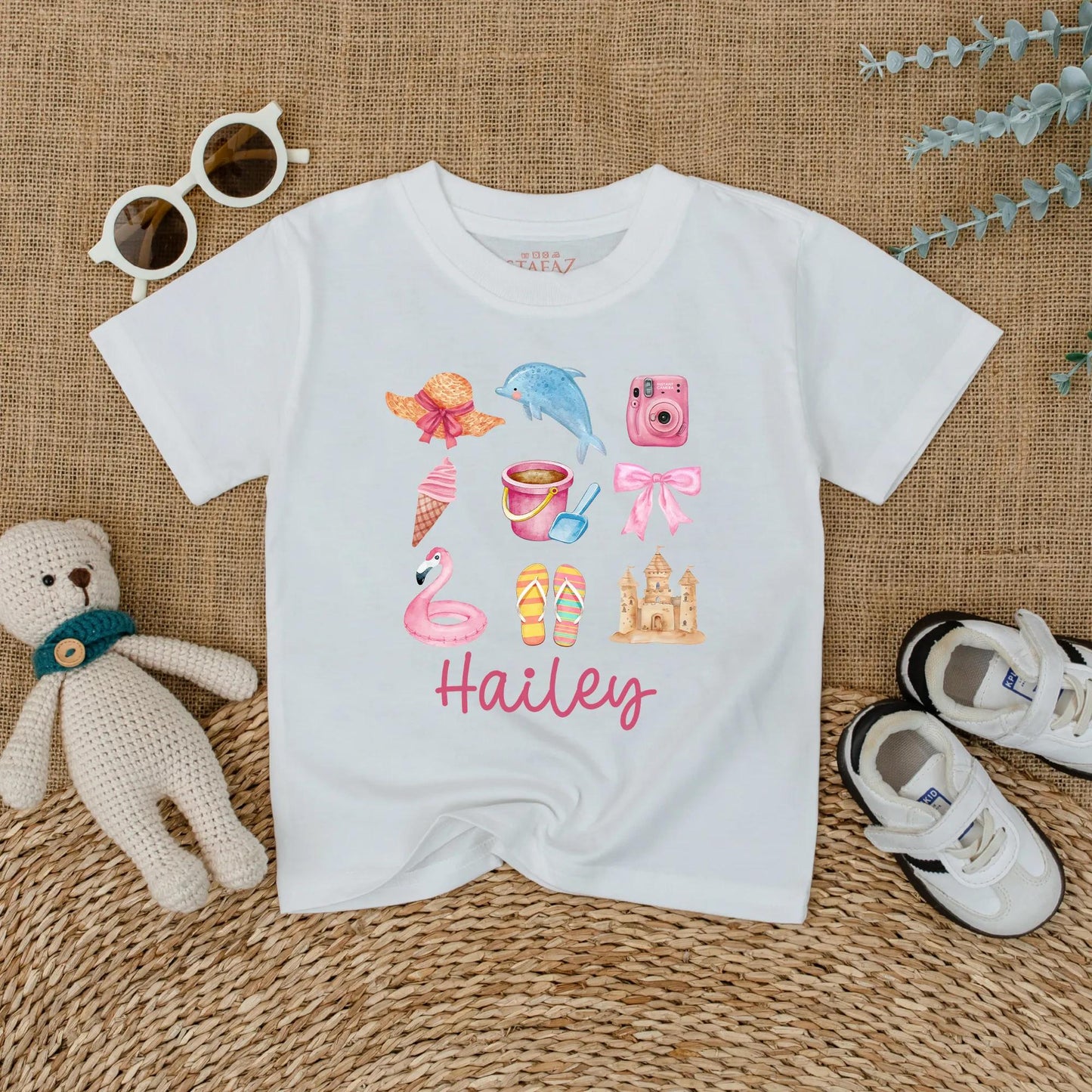 Personalized Name Summer Baby Bubble Romper Beach Outfit for Toddlers Girls Boys Soft Comfortable Newborn Baby Shower Birthday Gift