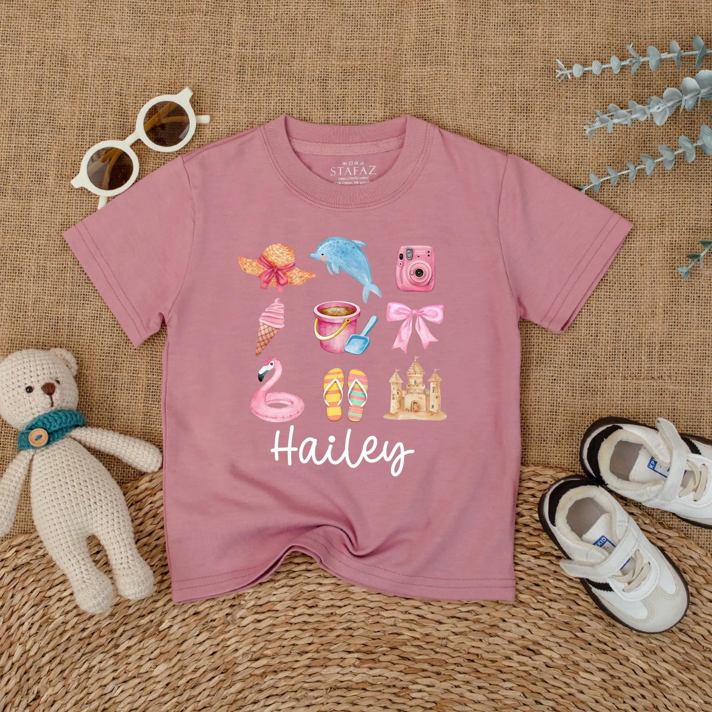 Personalized Name Summer Baby Bubble Romper Beach Outfit for Toddlers Girls Boys Soft Comfortable Newborn Baby Shower Birthday Gift