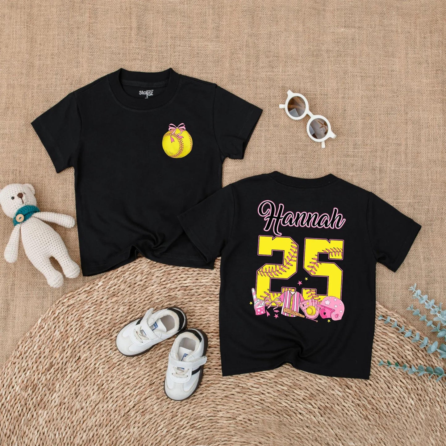 Softball Baby Romper Custom Gameday Outfit Short Sleeve Baby Girl Clothes Sports Themed Bodysuit