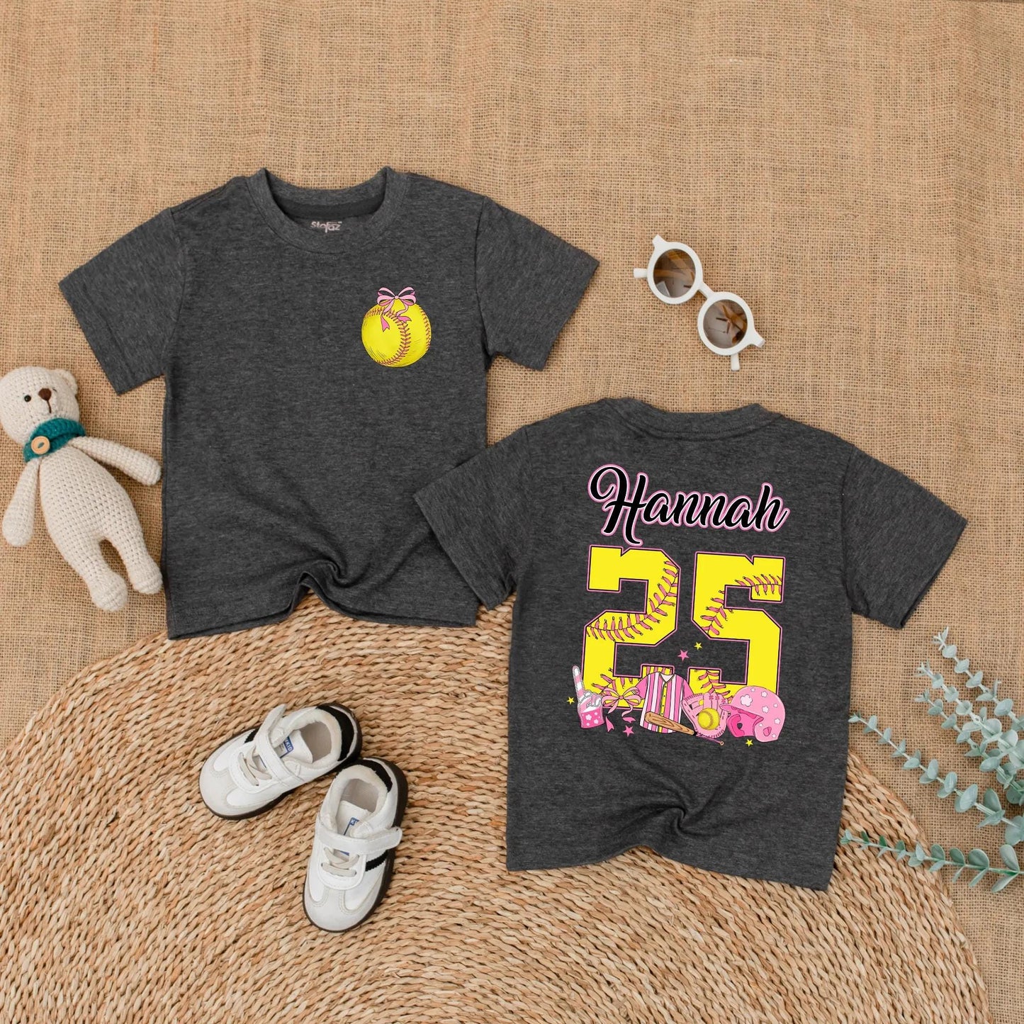 Softball Baby Romper Custom Gameday Outfit Short Sleeve Baby Girl Clothes Sports Themed Bodysuit