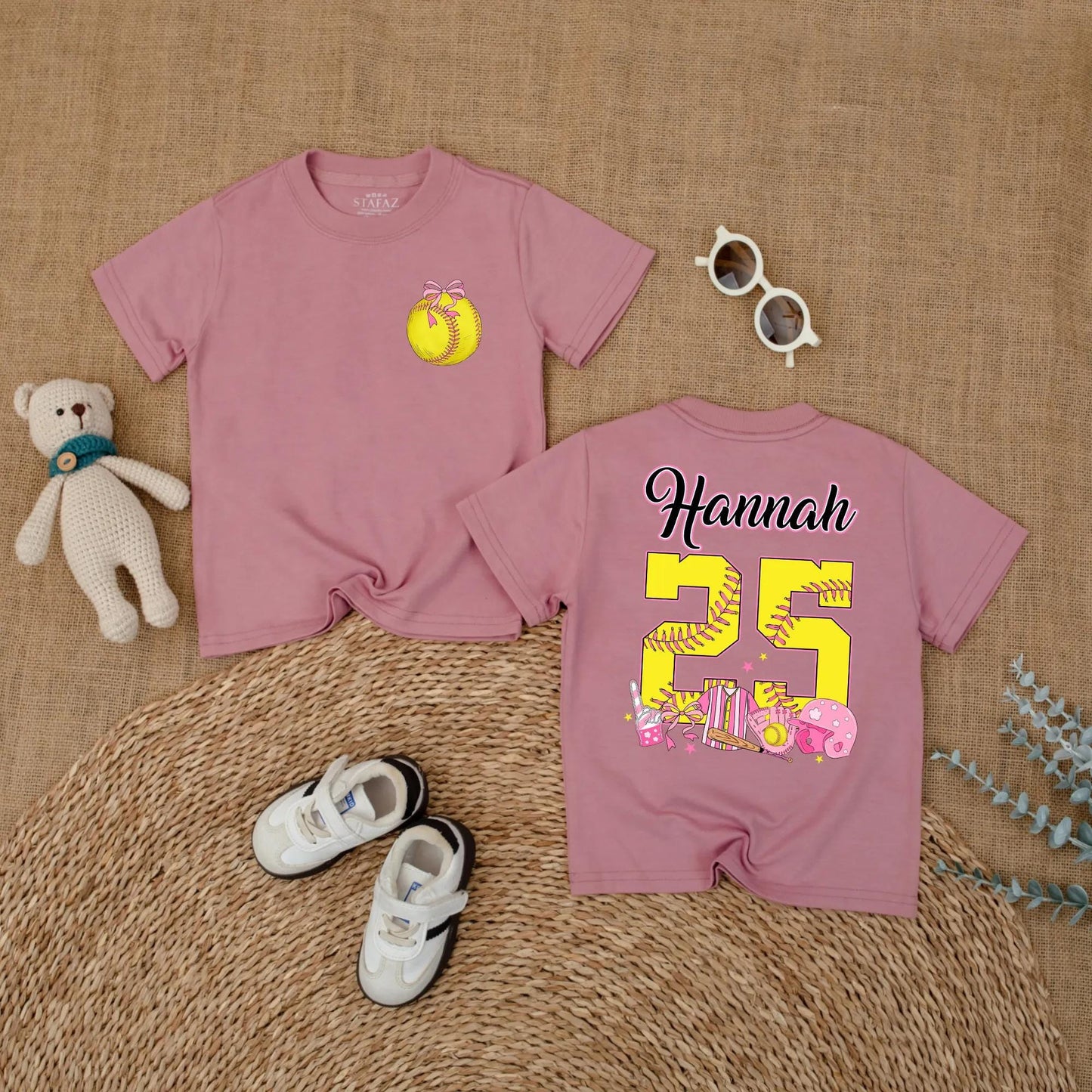 Softball Baby Romper Custom Gameday Outfit Short Sleeve Baby Girl Clothes Sports Themed Bodysuit