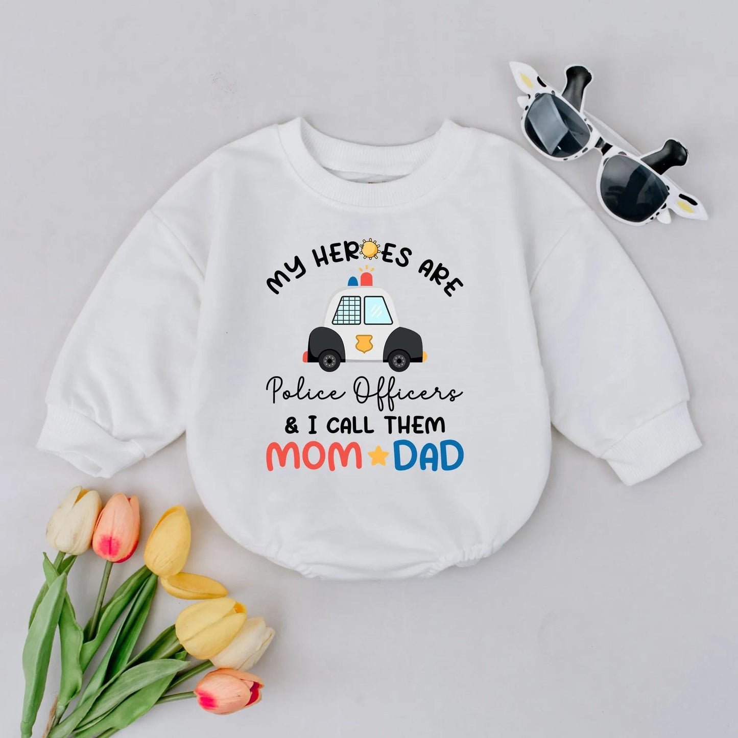 Police Officer Baby Bubble Romper My Heroes Are Police Officers Soft Cotton Bodysuit Toddler Hero Outfit New Baby Gift Idea Police Family