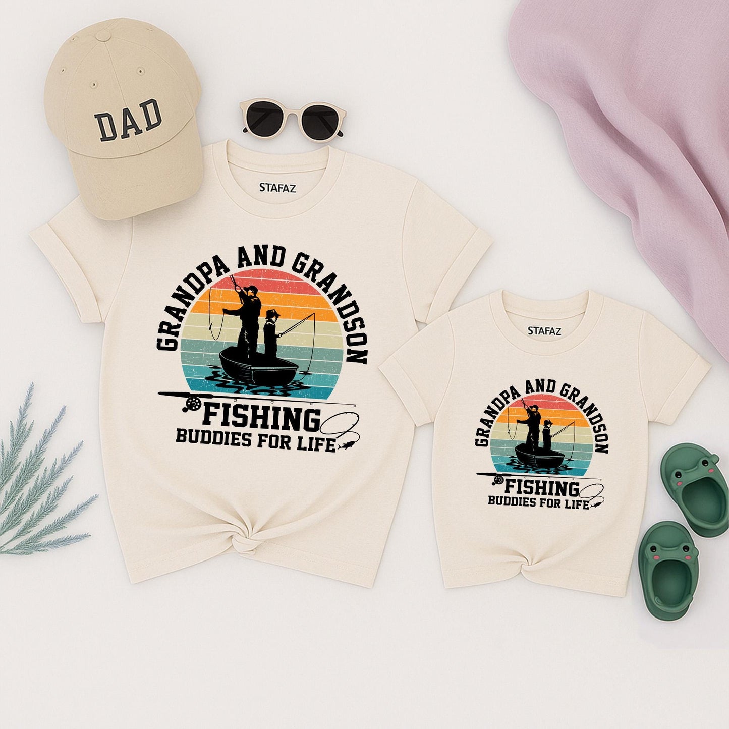 Grandpa and Grandson Fishing Buddies for Life Matching Shirt, Fathers Day Gift for Grandpa, Fishing Grandpa Tee, Reel Cool Duo