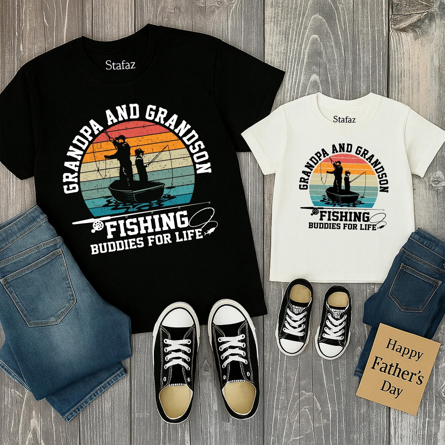 Grandpa and Grandson Fishing Buddies for Life Matching Shirt, Fathers Day Gift for Grandpa, Fishing Grandpa Tee, Reel Cool Duo