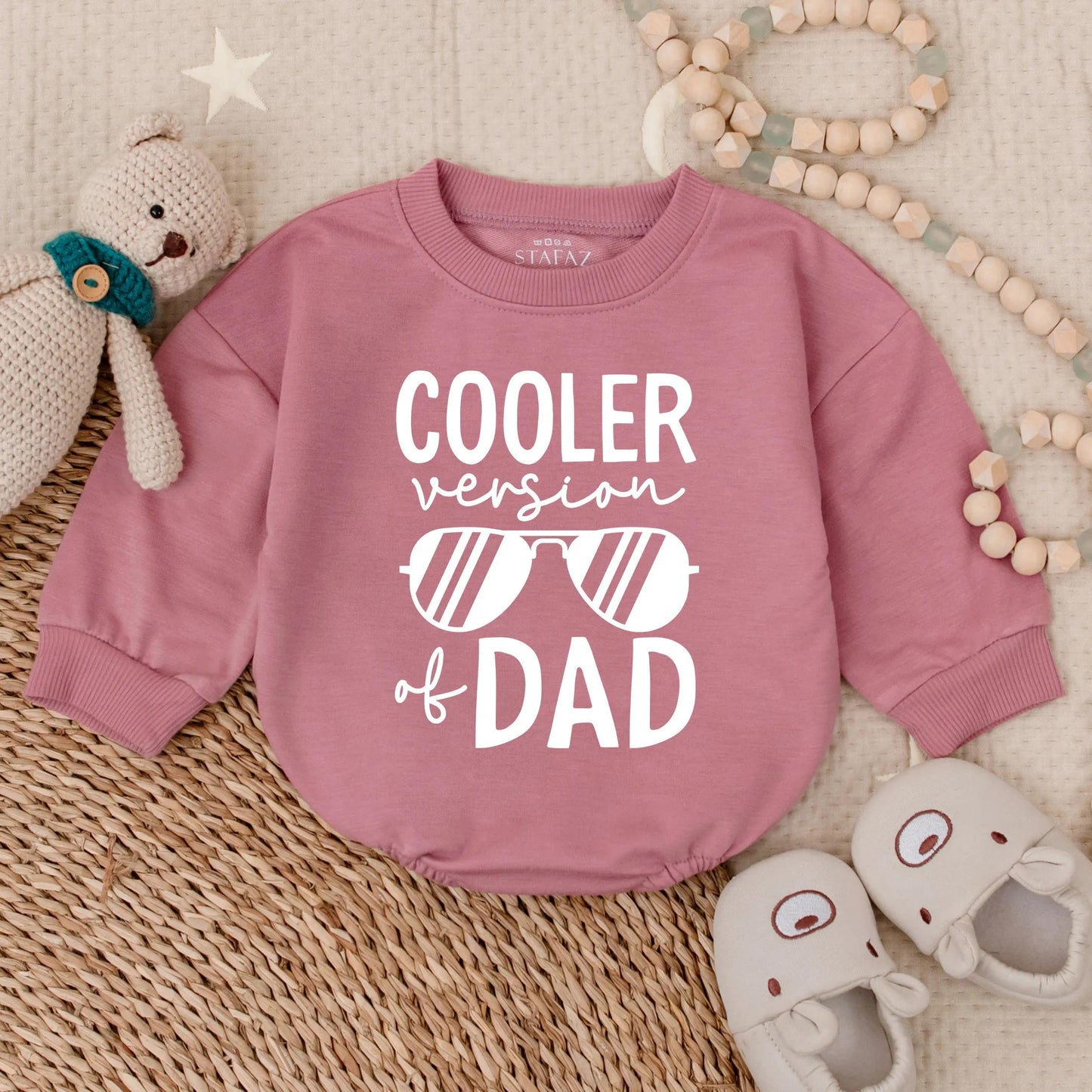 Cooler Dad Bubble Romper Cute Baby Boy Bodysuit First Father's Day Gift Funny Kid Outfit Soft Infant Clothes