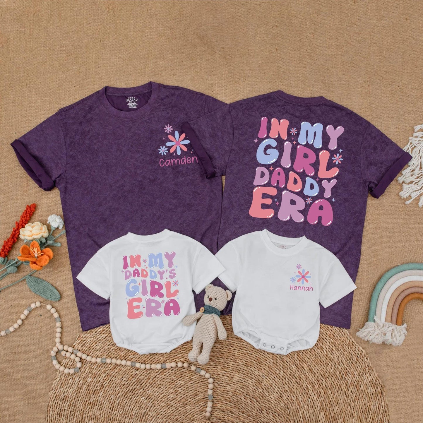 Custom Daddy and Daughter Matching Shirts In My Girl Dad Era Outfit Family Gift