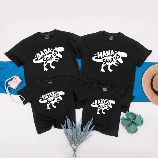 Matching T-Rex Family Shirts, Custom Dino Outfits for Dad, Mom, Sister & Baby! Funny Dinosaur Matching Clothes, Personalized Gift