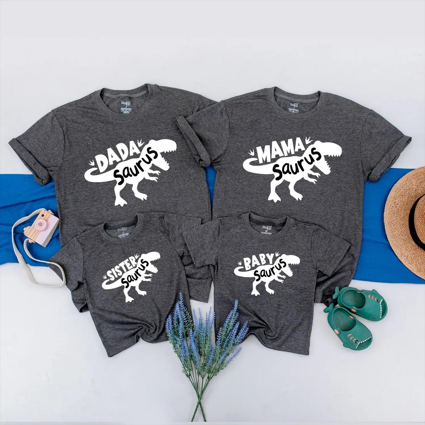 Matching T-Rex Family Shirts, Custom Dino Outfits for Dad, Mom, Sister & Baby! Funny Dinosaur Matching Clothes, Personalized Gift