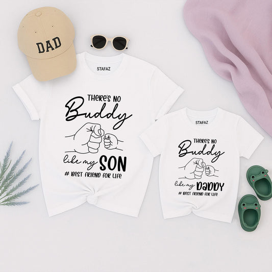 Sweet 'There Is No Buddy Like My Son' Daddy & Son Matching Family Shirts Perfect Father's Day Gift for Husband Him
