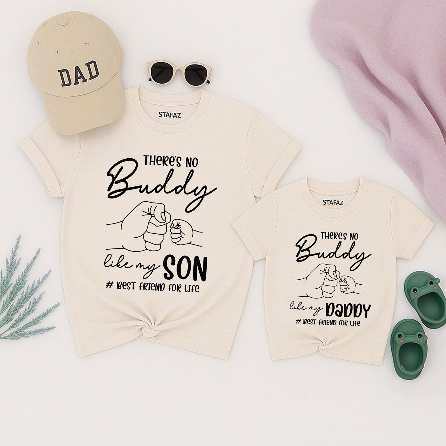 Sweet 'There Is No Buddy Like My Son' Daddy & Son Matching Family Shirts Perfect Father's Day Gift for Husband Him