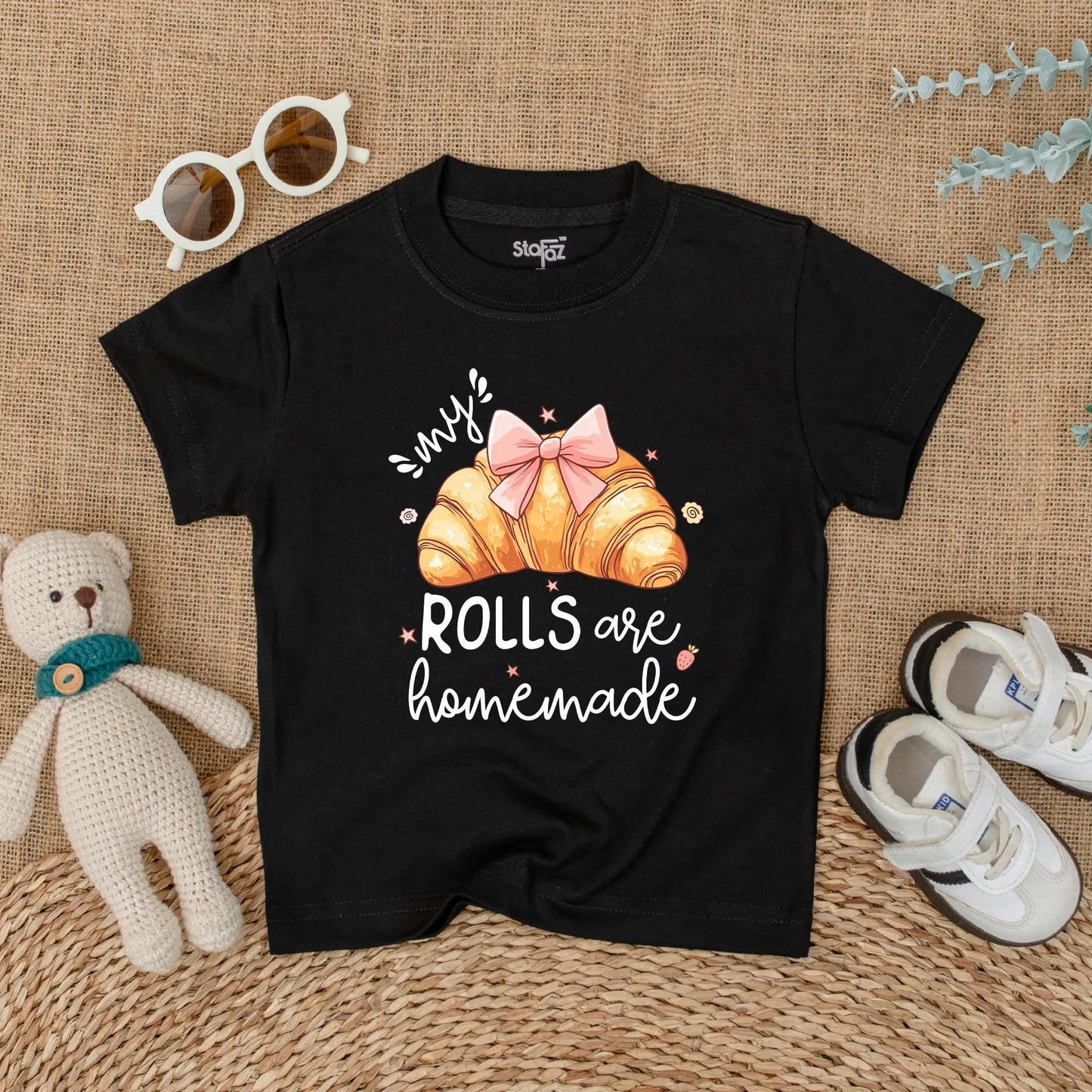 My Rolls Are Homemade Baby Romper Funny Cake Bodysuit Cute Food Outfit for Baby Girl Shower Gift