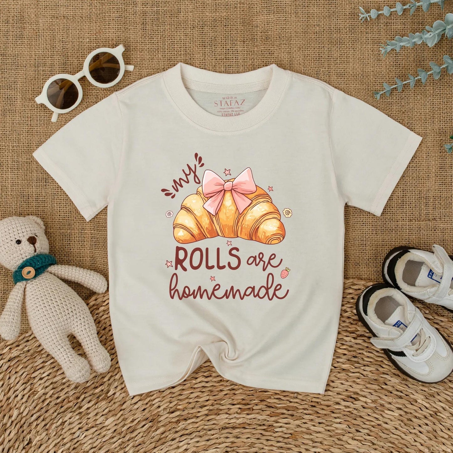 My Rolls Are Homemade Baby Romper Funny Cake Bodysuit Cute Food Outfit for Baby Girl Shower Gift